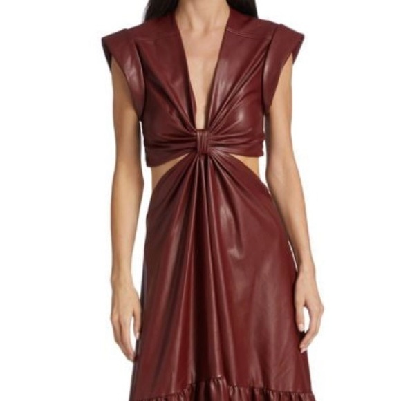A.L.C. Dresses & Skirts - Cravesble Cranberry A.L.C.
Alexandria Faux Leather Cut-Out Dress
